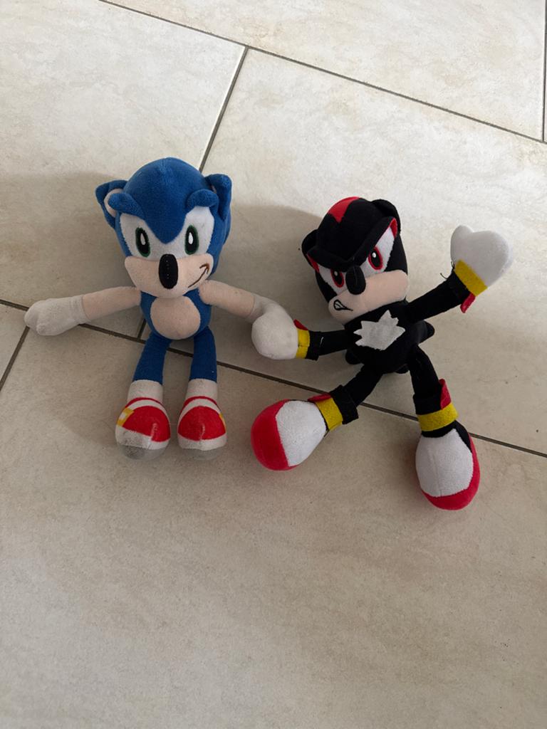 Sonic en Shadow the Hedgehog knuffels, Ophalen of Verzenden, Zo goed als nieuw