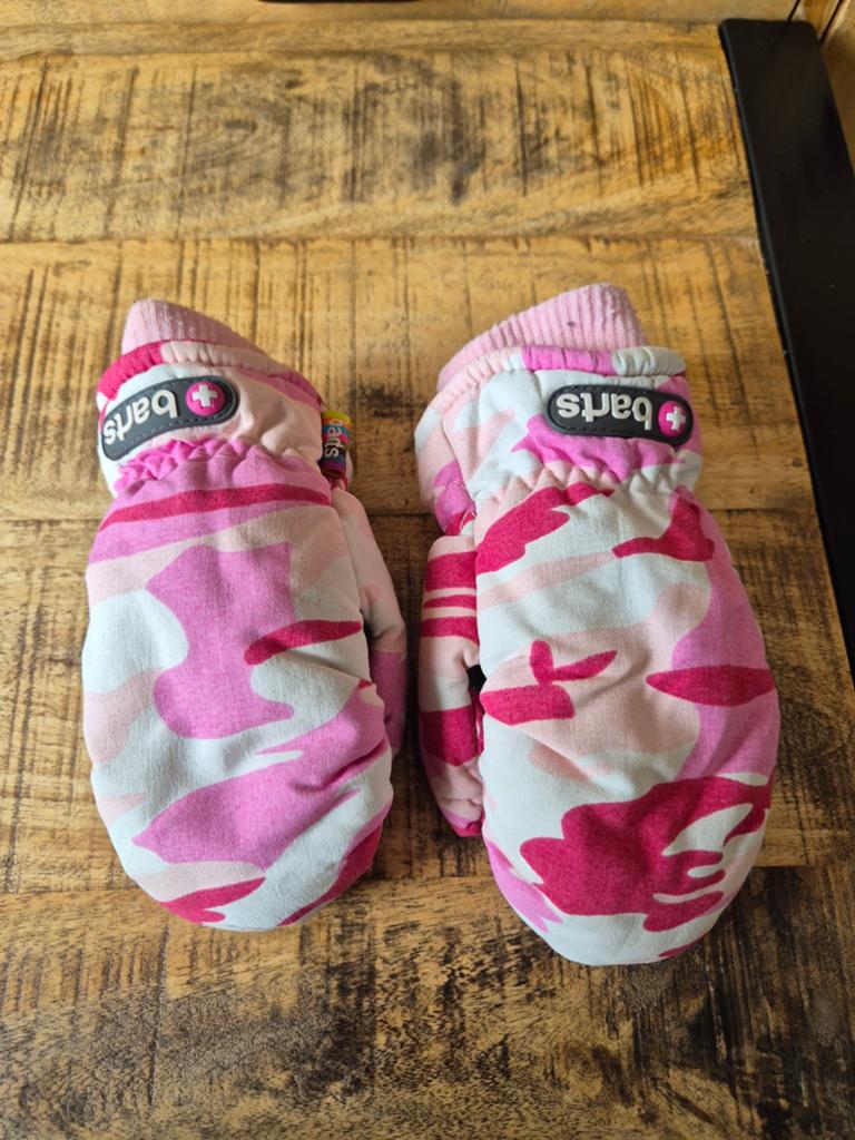 Barts wanten roze camouflage voor 3-4 jaar, size 3, Kinderen en Baby's, Babykleding | Mutsen, Sjaals en Wanten, Gebruikt, Meisje