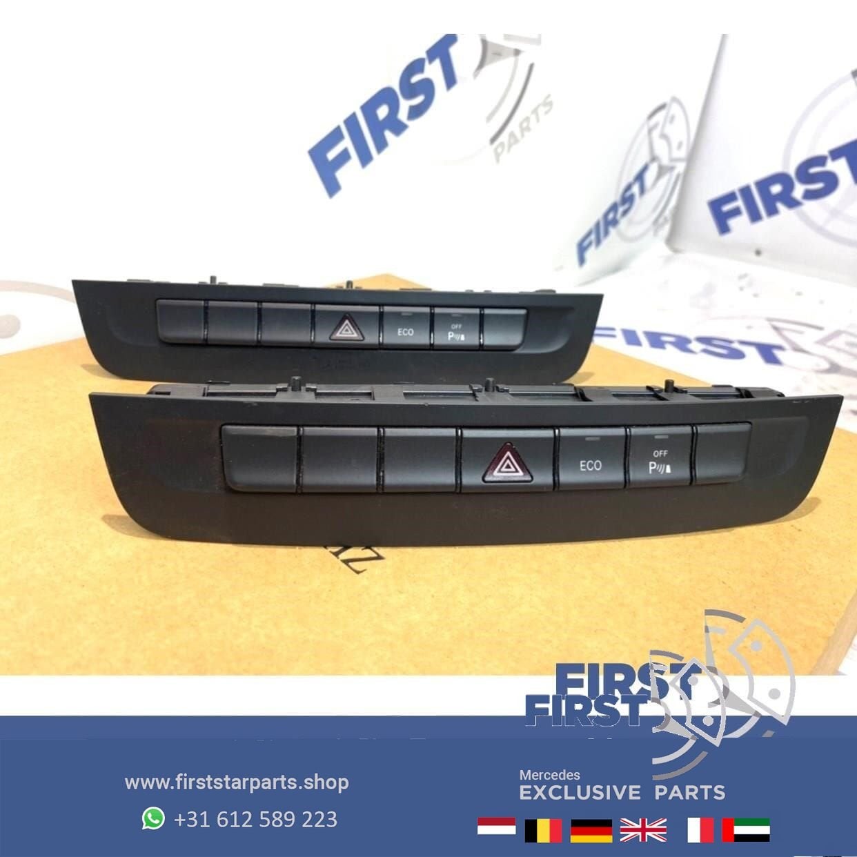 Radio knoppen alarmlicht schakelaar Mercedes W176 A W246 B W, Gebruikt, -, Ophalen of Verzenden, -