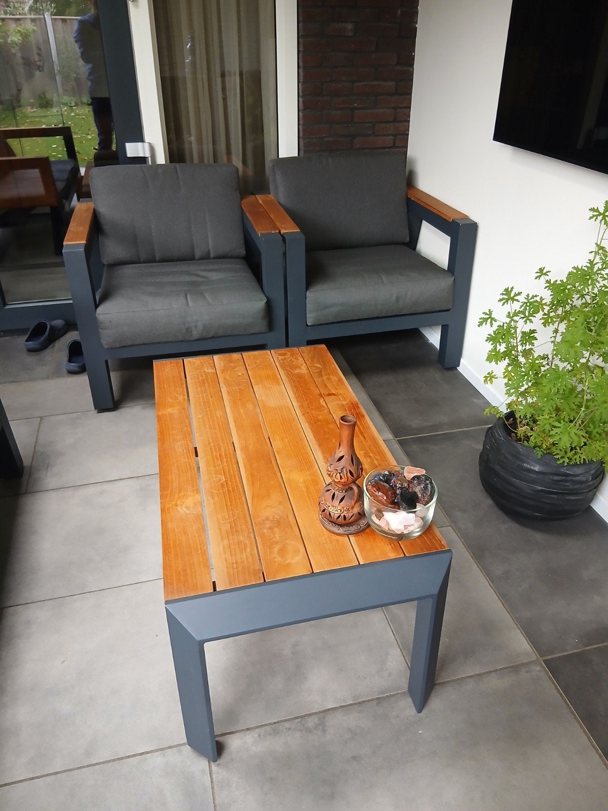 lounge set, Ophalen of Verzenden, Gebruikt, Bank