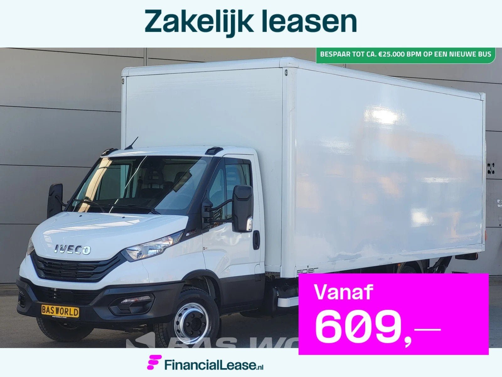 Iveco Daily 72C21 3.0L Automaat 1000KG Laadklep Luchtvering, Automaat, Stof, Gebruikt, Euro 6