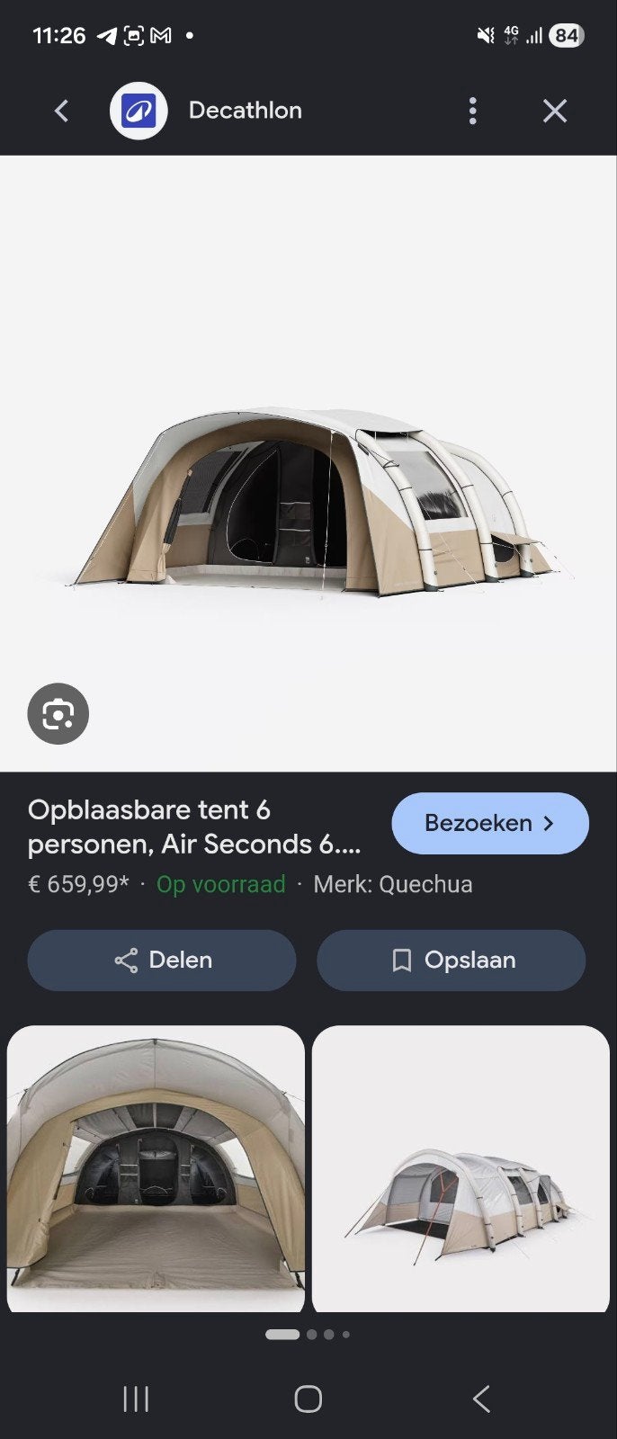 tent, Caravans en Kamperen, Ophalen of Verzenden