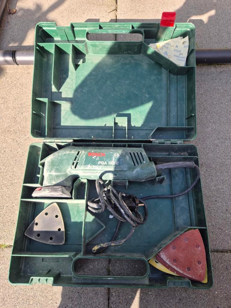 Bosch PDA 180 E vlakschuurmachine, Ophalen, Gebruikt, Minder dan 600 watt, Vlakschuurmachine