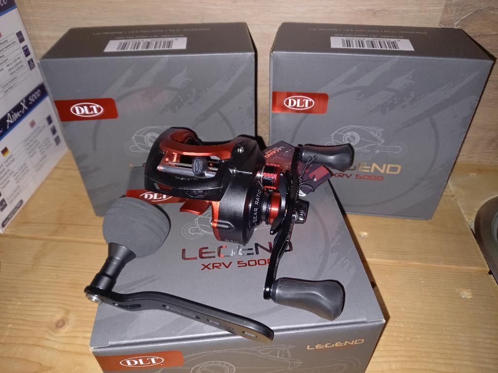 DLT Legend XRV5000 Baitcast Reel (+Power Handle) 17kilo slip, Watersport en Boten, Hengelsport | Roofvissen, Info@hengelsportleon.nl
