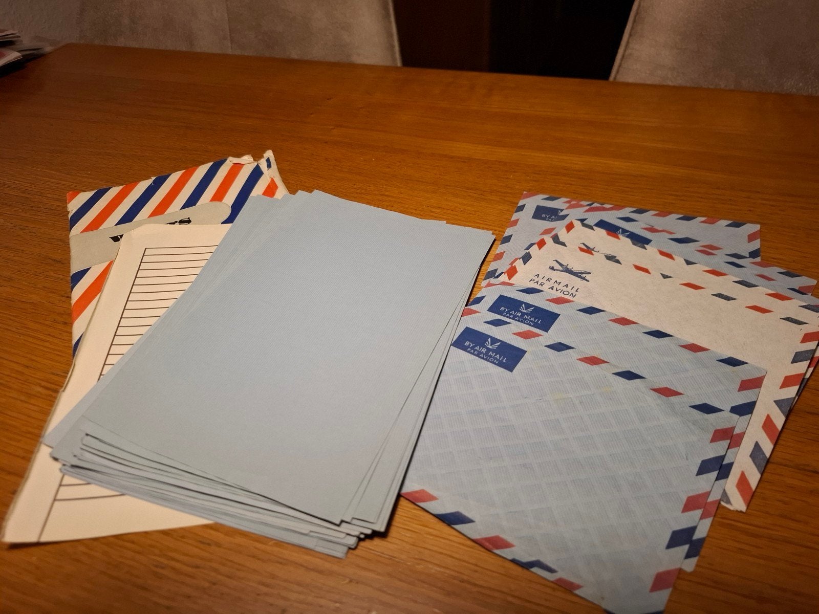 Klassiek airmail briefpapier Vintage snail mail, Diversen, Ophalen of Verzenden