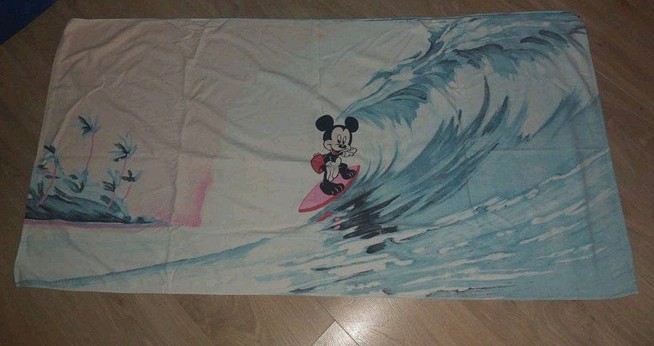 Mickey Mouse strandlaken - Surfen op de golven, Gebruikt, Meerkleurig, Overige merken, Badlaken