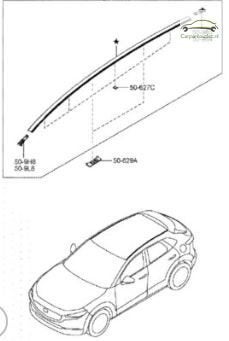 Langsdrager links origineel DFR5509L0 Mazda CX 30, Auto diversen, Dakdragers, -, -, Nieuw, Ophalen of Verzenden