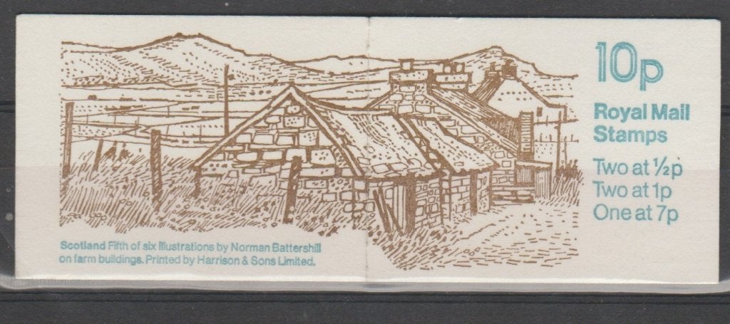 GB 1978 10 pence Stamp Booklet FA8 Buildings in Scotland MNH, Ophalen of Verzenden, Postfris