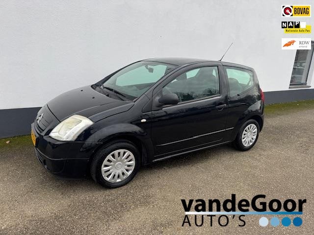 Citroen C2 1.4i Attraction, '05, airco, goede apk in een net, Auto's, Voorwielaandrijving, 4 cilinders, 4 stoelen, Zwart