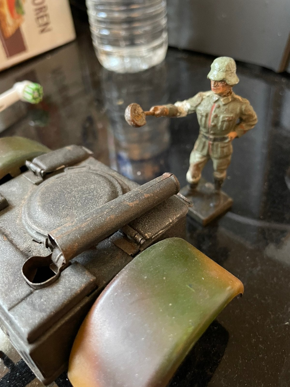 Lineol veldkeuken met figuur, Antiek en Kunst, Verzenden