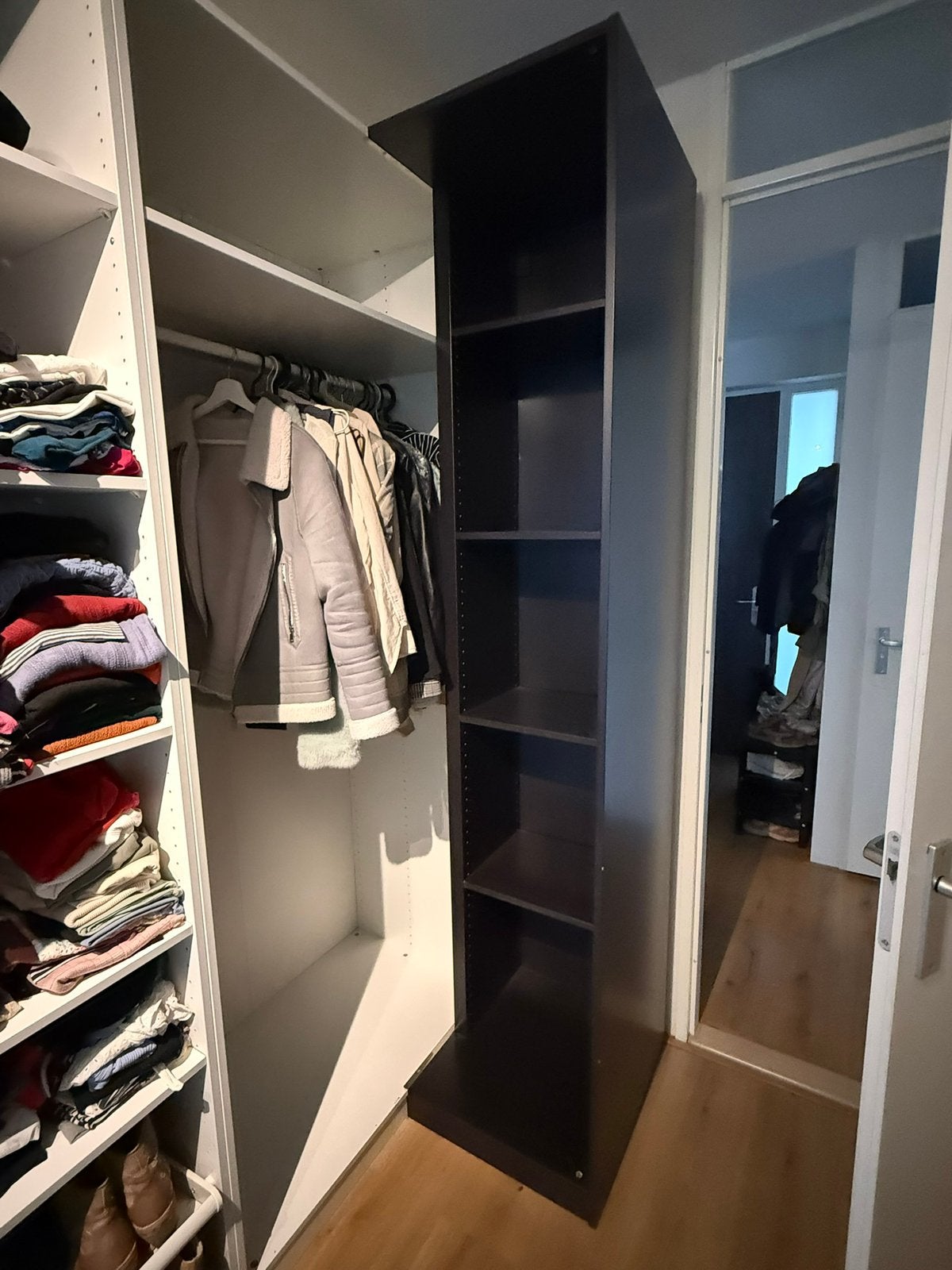 Pax ikea hoekdeel kast donker, Ophalen, Zo goed als nieuw, 25 tot 50 cm, 200 cm of meer