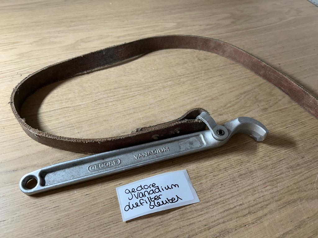 Gedore Oliefilter Sleutel Bandsleutel, Auto diversen, Autogereedschap, Ophalen of Verzenden, Gebruikt