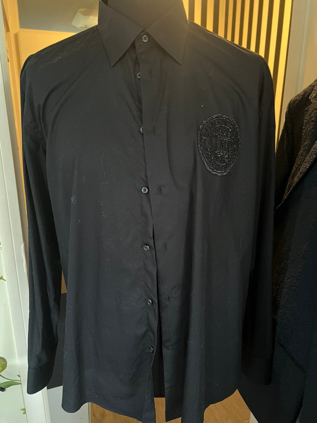 Balmain heren hemd maat  XXL, Ophalen of Verzenden, Zo goed als nieuw, Zwart, Overige halswijdtes