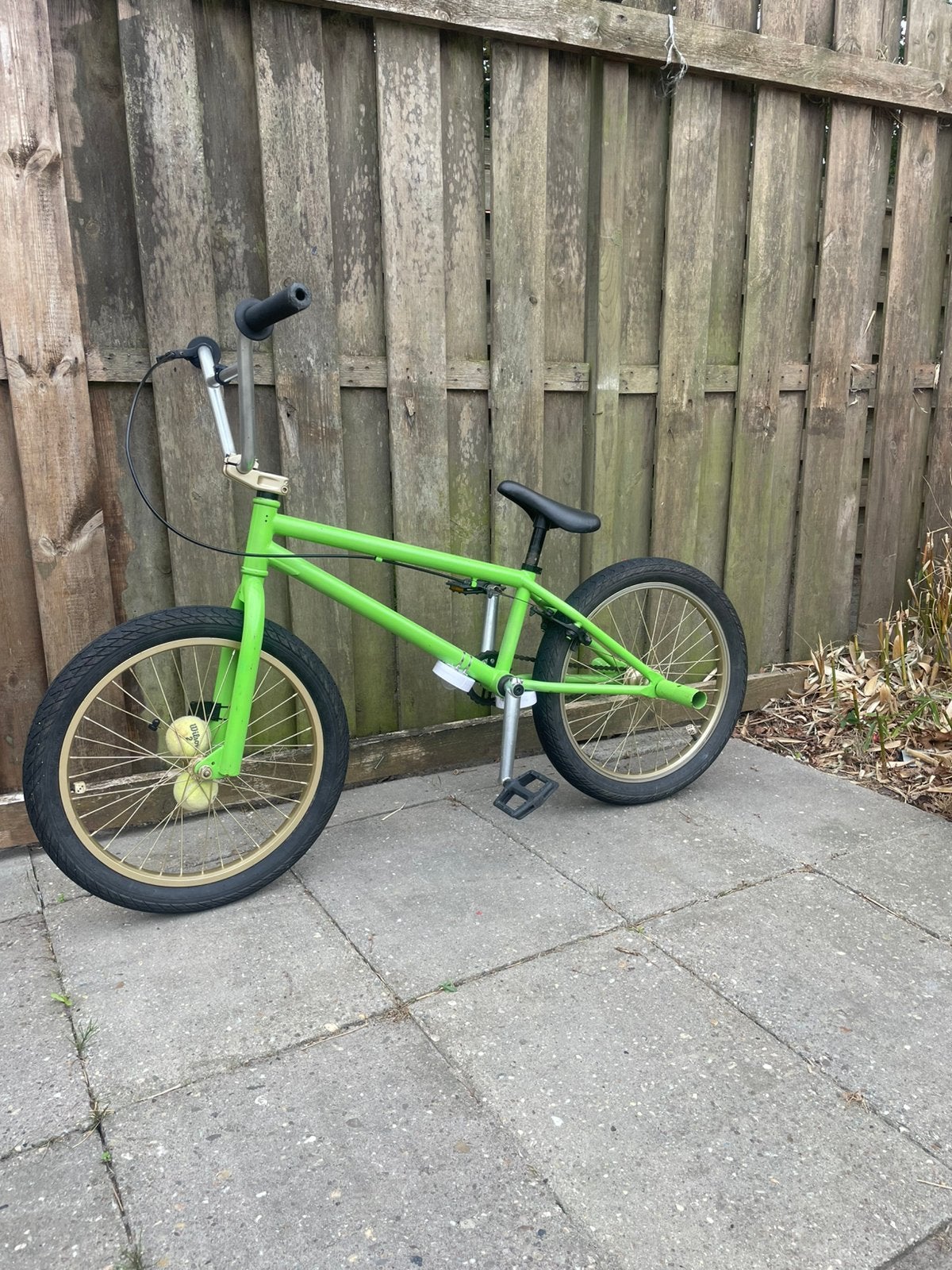 Groene bmx stunt fiets, Fietsen en Brommers, Fietsen | Crossfietsen en BMX, Ophalen of Verzenden, Zo goed als nieuw, Staal
