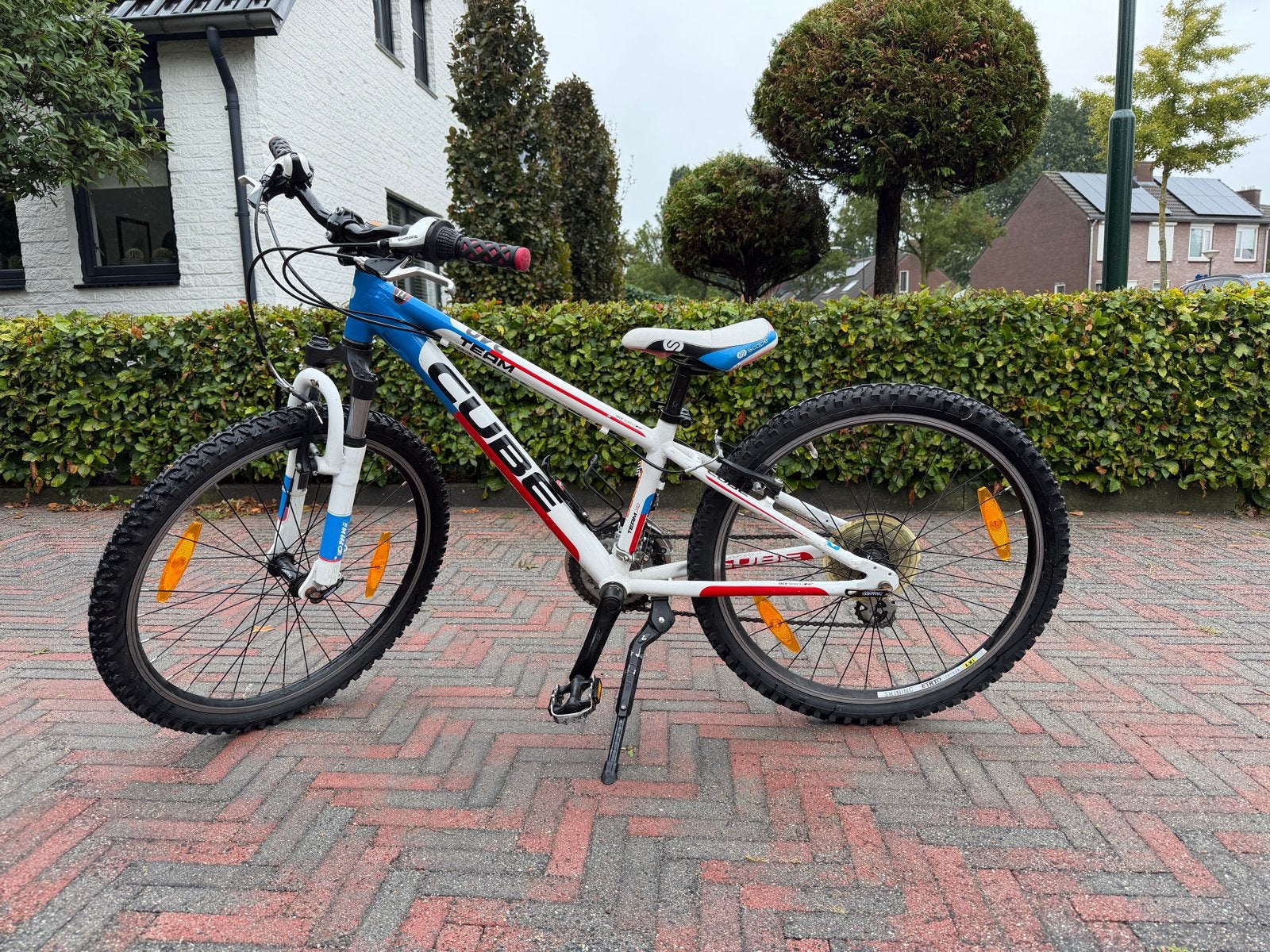 Cube Team 240 Mountainbike - Wit/Blauw/Rood, Fietsen en Brommers, Gebruikt, Hardtail, Heren, Schijfrem