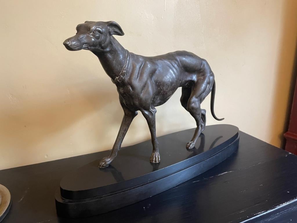 Beeld Windhond hazewindhond art deco 1920 Frans, Ophalen of Verzenden