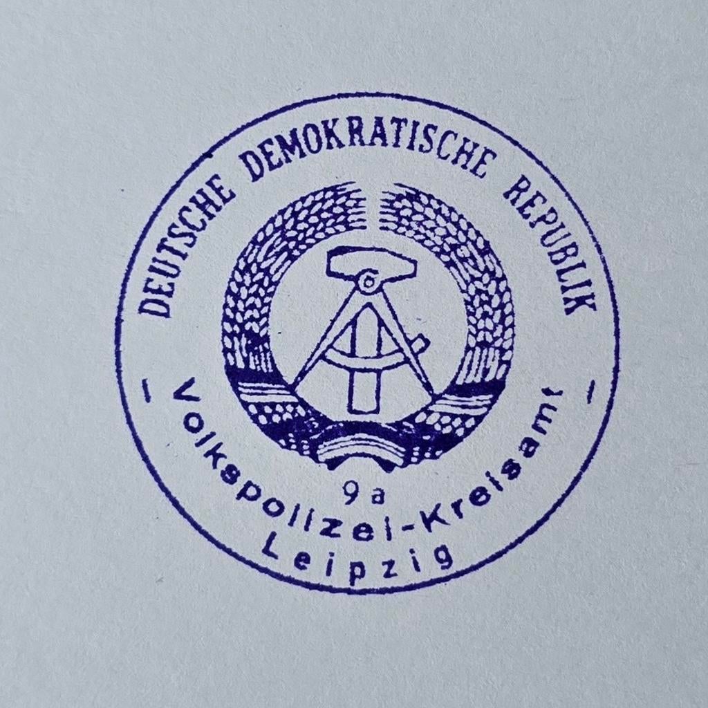 Repro Stempel DDR Volkspolizei - Kreisamt Leipzig, Verzamelen, Verzenden, Landmacht, Duitsland