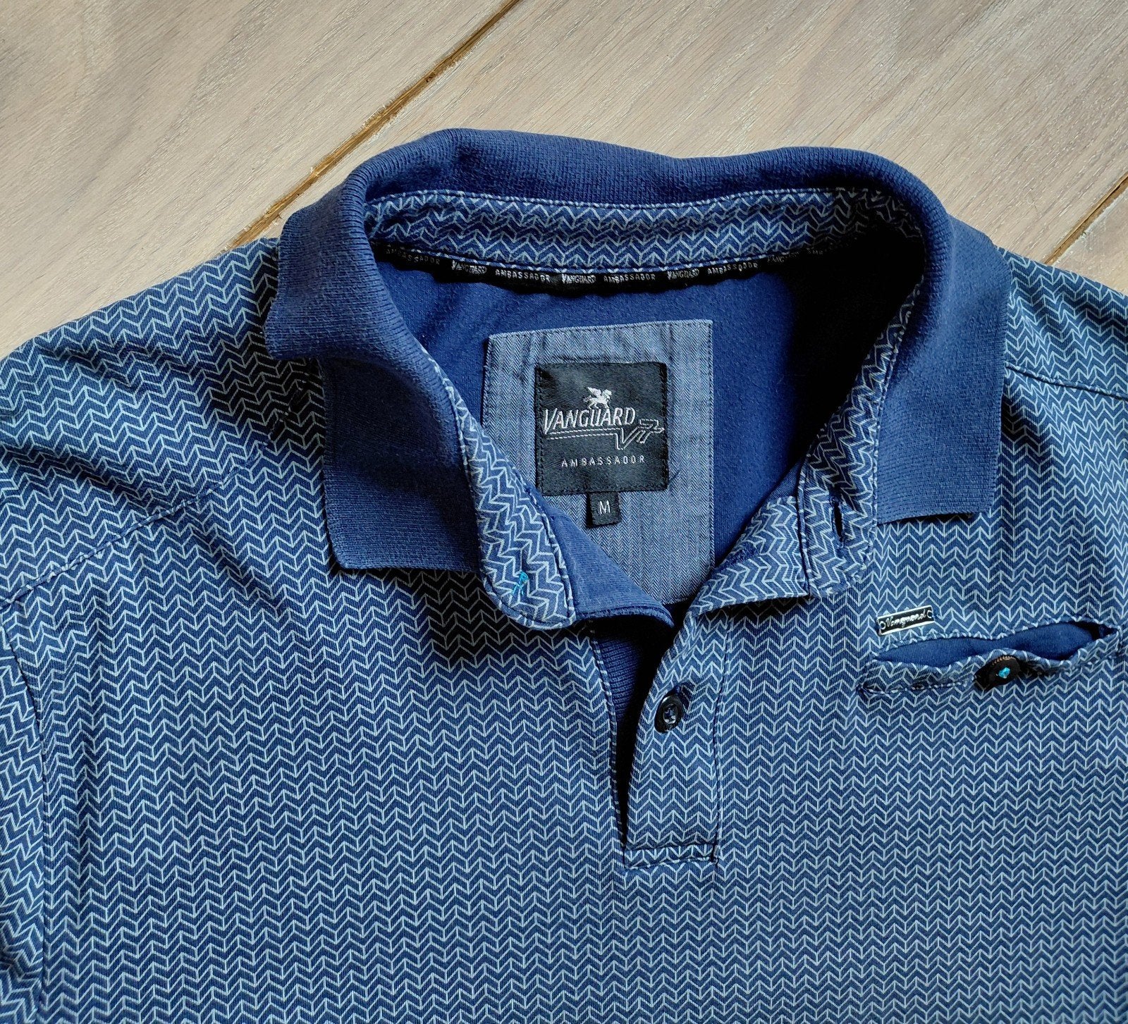 Als nieuw VANGUARD heren poloshirt mt M, Ophalen of Verzenden, Zo goed als nieuw, Vanguard, Maat 48/50 (M)