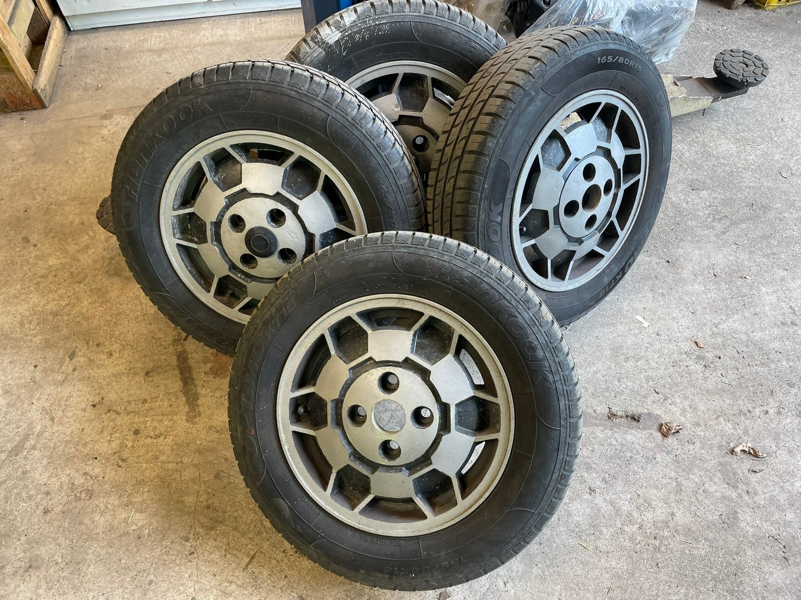 Saab Soccerball velgen met de bijbehorende wielmoeren, Ophalen, Gebruikt