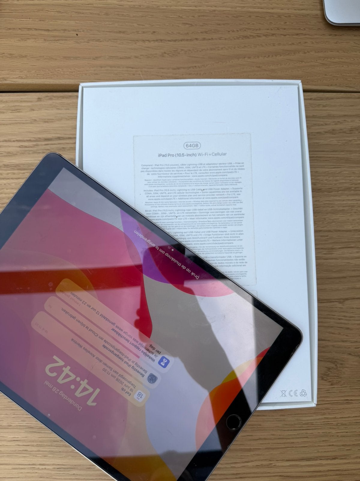 Apple iPad Pro 10.5” 64GB WiFi + Cellular – Space Gray, 10 inch, Gebruikt, Apple iPad, Ophalen of Verzenden