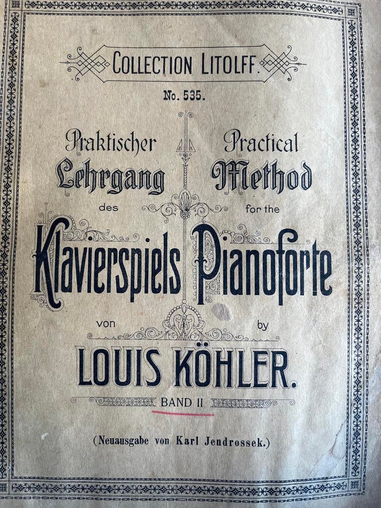 Louis Köhler Praktischer Lehrgang des Klavierspiels Band II, Muziek en Instrumenten, Gebruikt, Klassiek, Les of Cursus, Ophalen of Verzenden