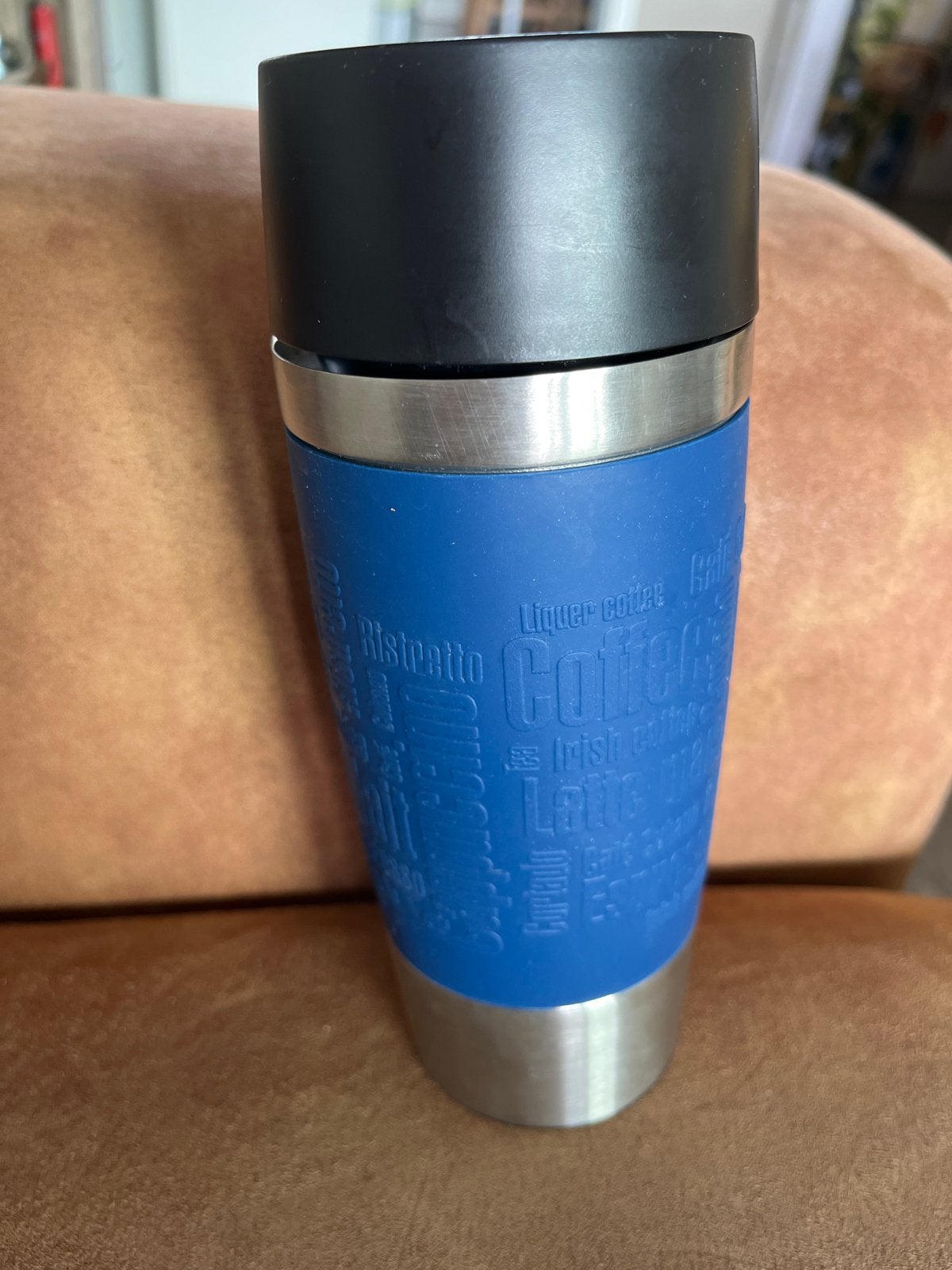 Tefal Travel Mug - Blauw - Zo goed als nieuw, Ophalen of Verzenden, Zo goed als nieuw, Metaal, Overige merken