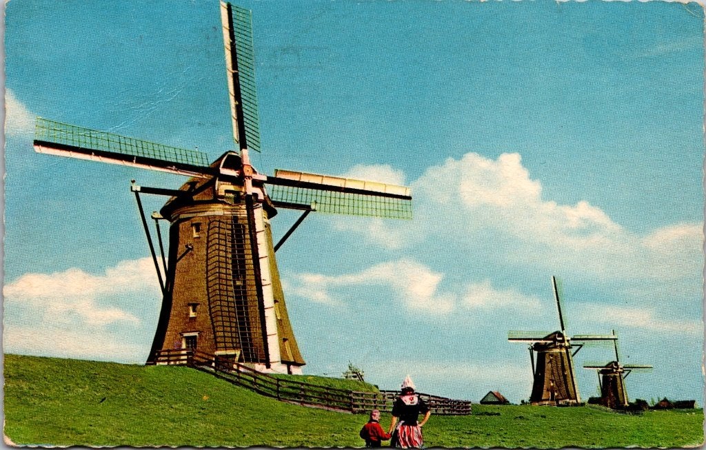 Leidschendam - 12 oude ansichtkaarten molens, Verzamelen, Ansichtkaarten | Nederland, Verzenden, 1960 tot 1980, Gelopen, Zuid-Holland