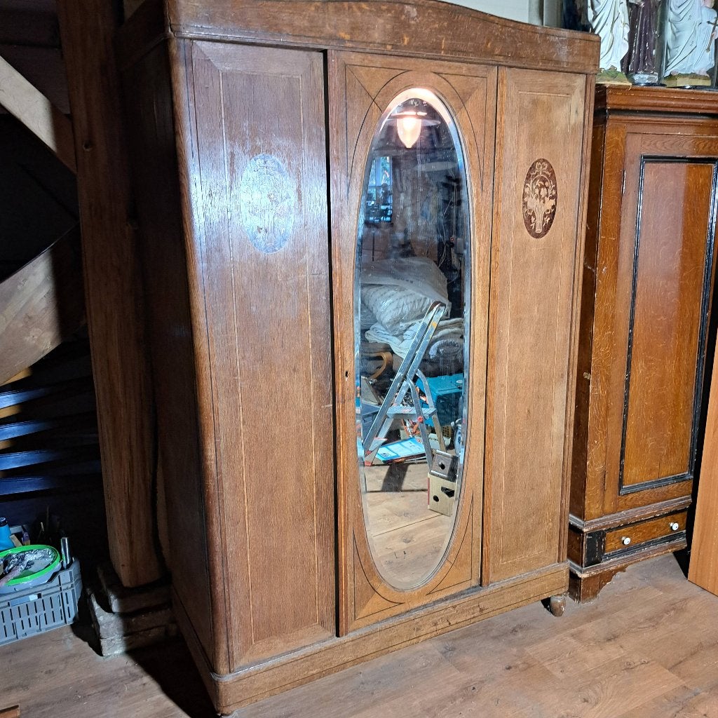 Kledingkast; spiegelkast, antiek, Ophalen