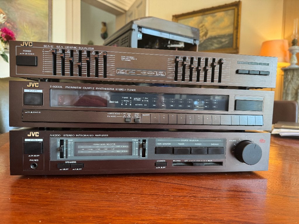 JVC Titanium Set Versterker Tuner Equalizer begin jaren '90, Audio, Tv en Foto, Ophalen, Gebruikt, Tuner of Radio, JVC