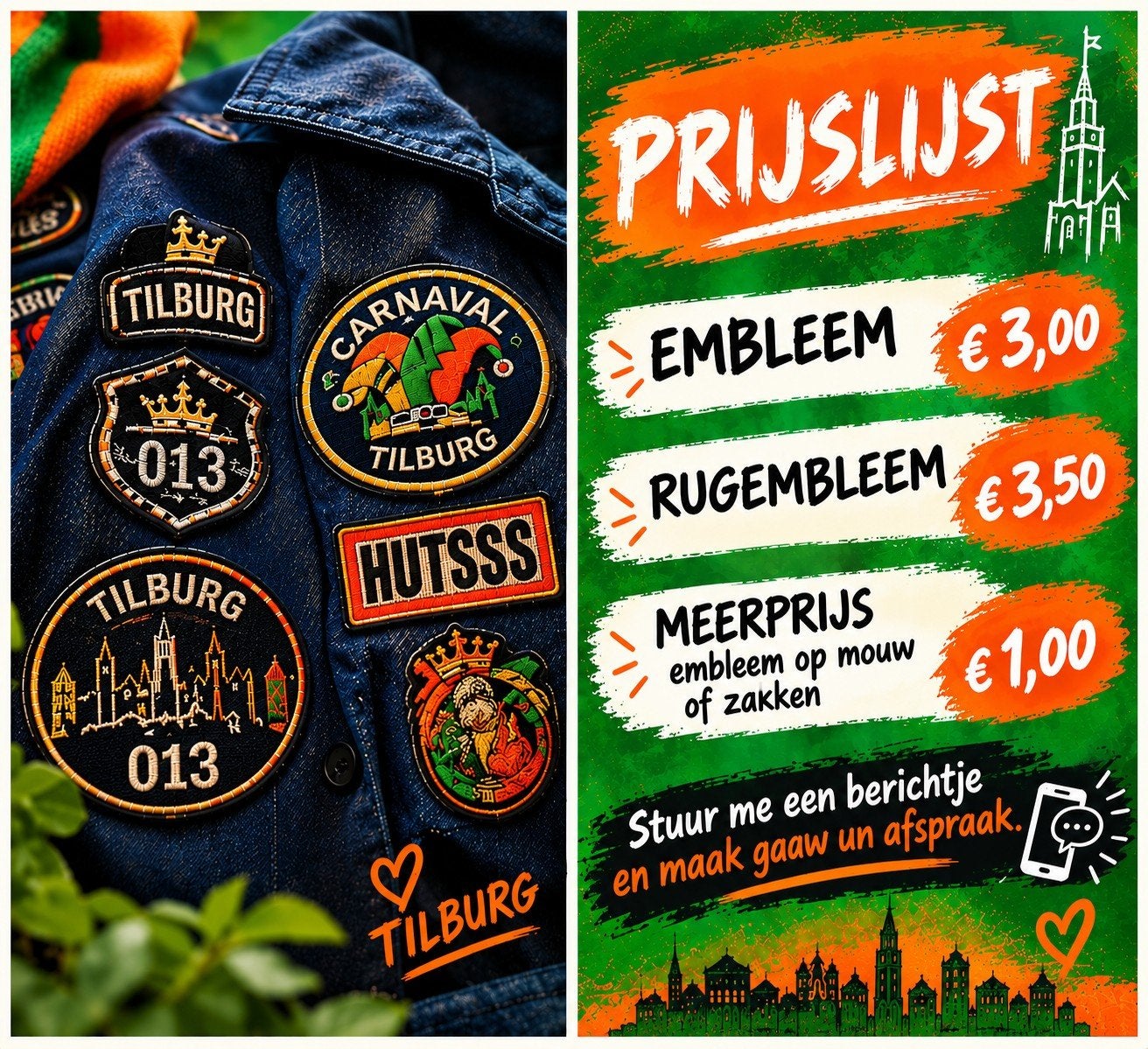 emblemen stikken op kiel/jasje, Ophalen, Overige maten, Carnaval, Accessoires