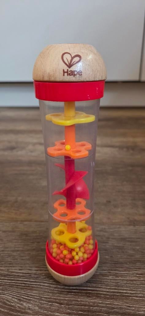 Hape Regenmaker Rammelaar - Houten Baby Speelgoed, Kinderen en Baby's, Speelgoed | Babyspeelgoed, Ophalen, Zo goed als nieuw, Rammelaar