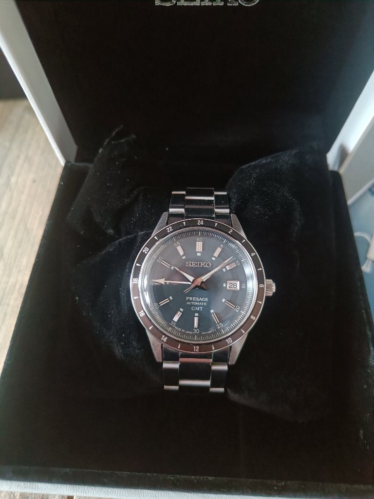 Seiko Presage Automatic GMT SSK009J1 - Zo goed als nieuw, Sieraden, Tassen en Uiterlijk, Staal, Polshorloge, Ophalen of Verzenden