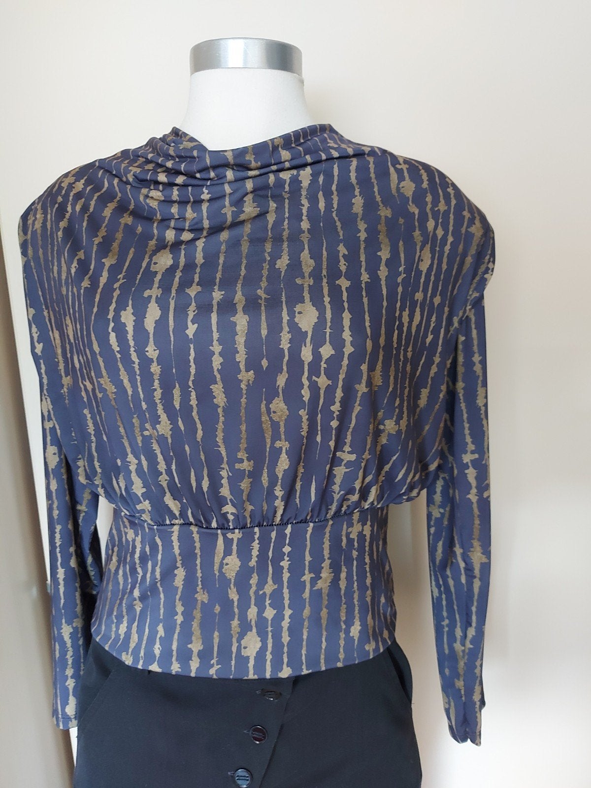 Algo Bonito Blouse met Lange Mouwen M, Maat 38/40 (M), Blauw, Ophalen of Verzenden, Zo goed als nieuw