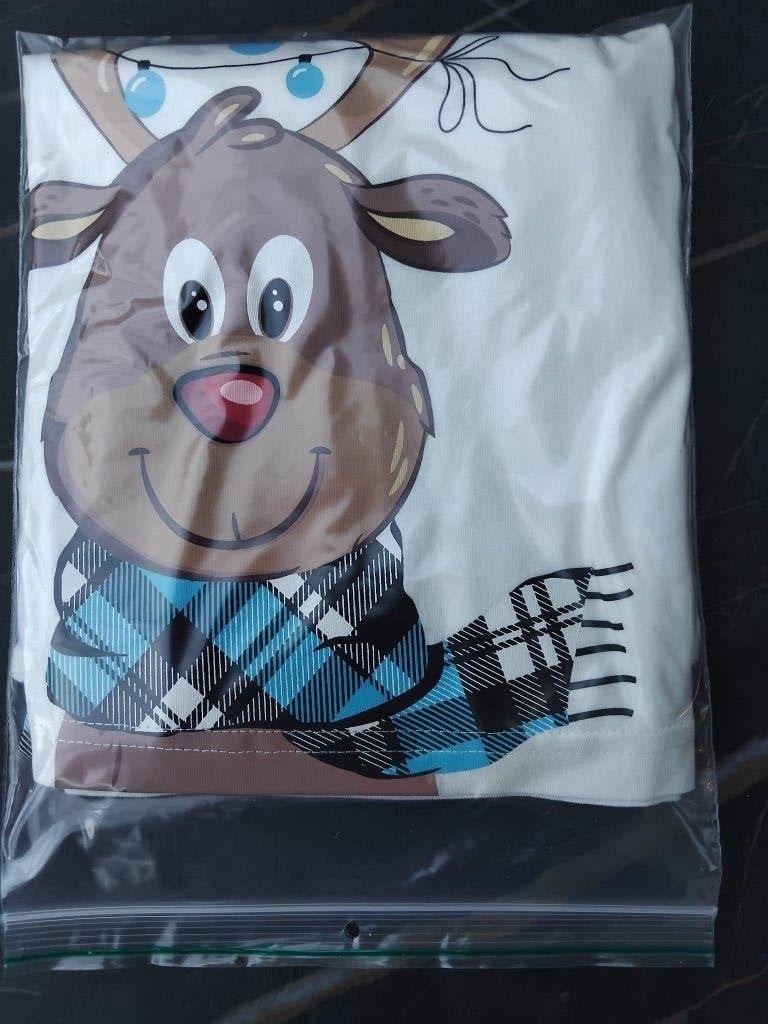 Bon Prix pyjama setje blauw Kerst Rudolf maat 104 / 110, Nacht- of Onderkleding, Bon prix, Nieuw, Ophalen of Verzenden