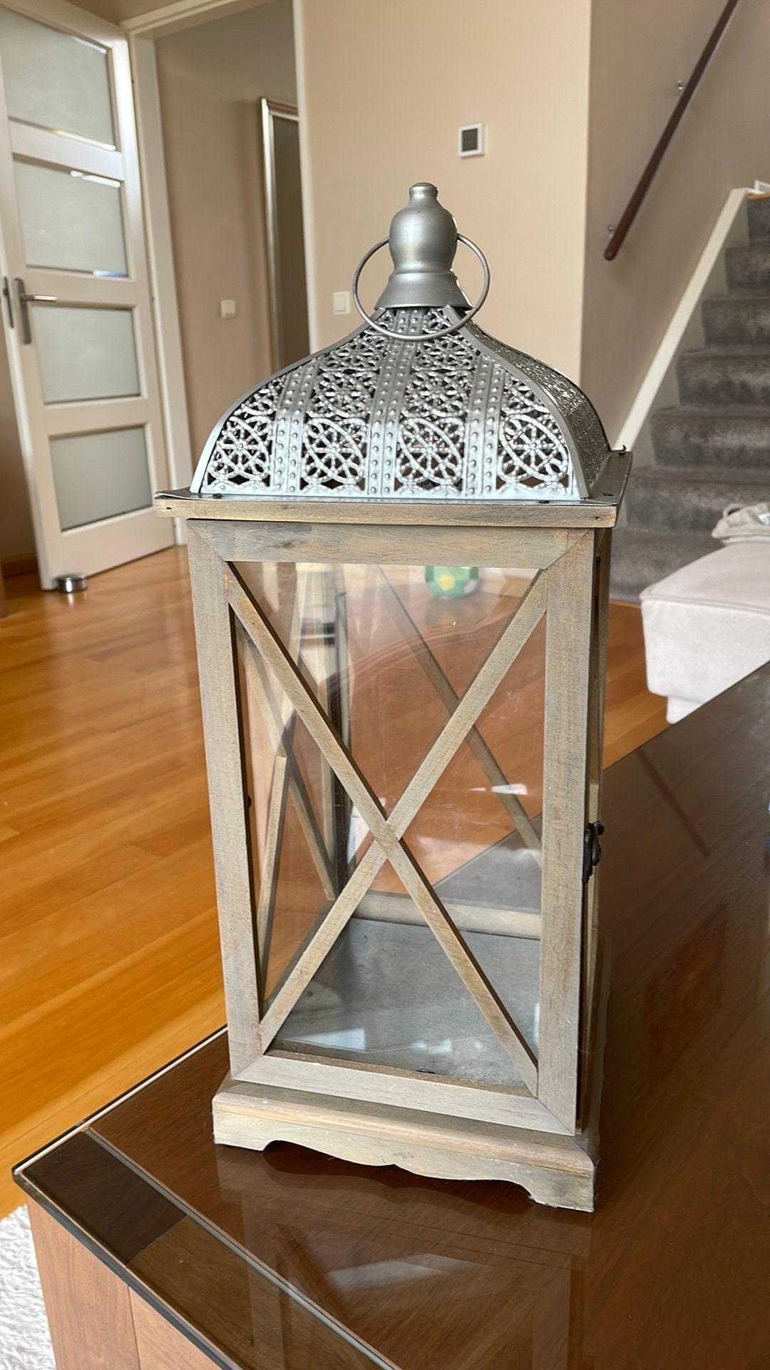 Mooie decoratieve lamp, Ophalen of Verzenden, Gebruikt, Beige, Overige materialen