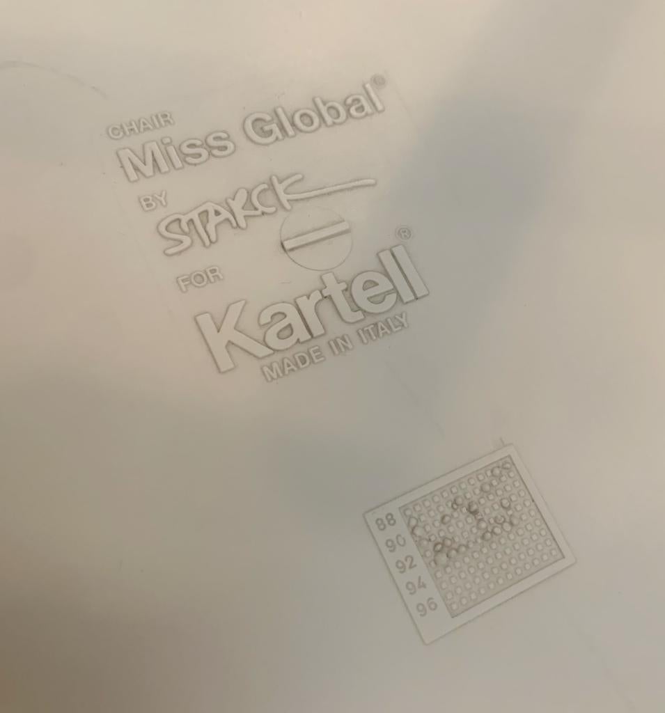 Witte Miss Global Kartell stoel door Starck - vintage retro, Huis en Inrichting, Stoelen, Ophalen, Gebruikt, Wit, Kartell
