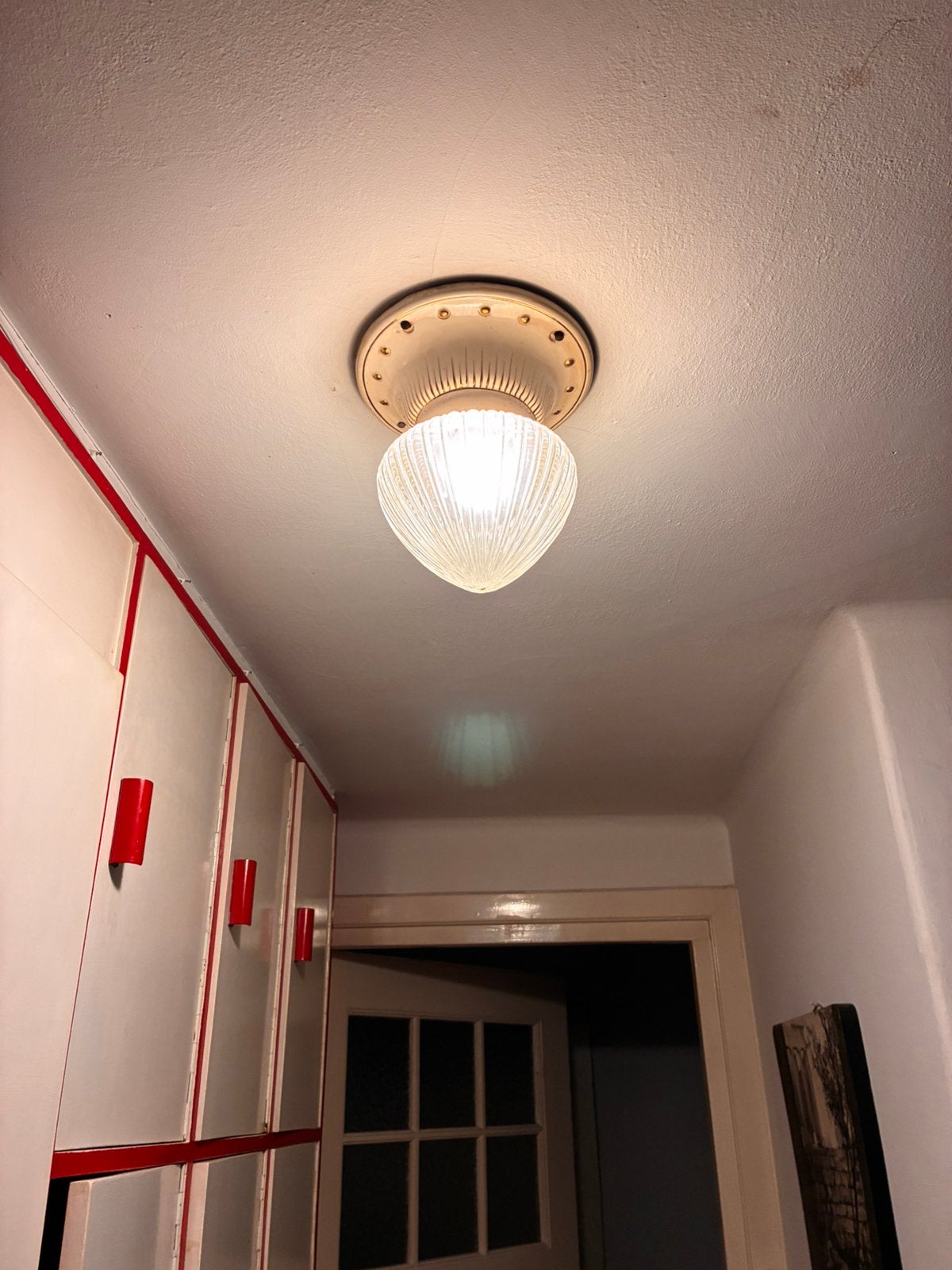 Retro vintage jaren 50 60 70 lamp, Ophalen, Zo goed als nieuw