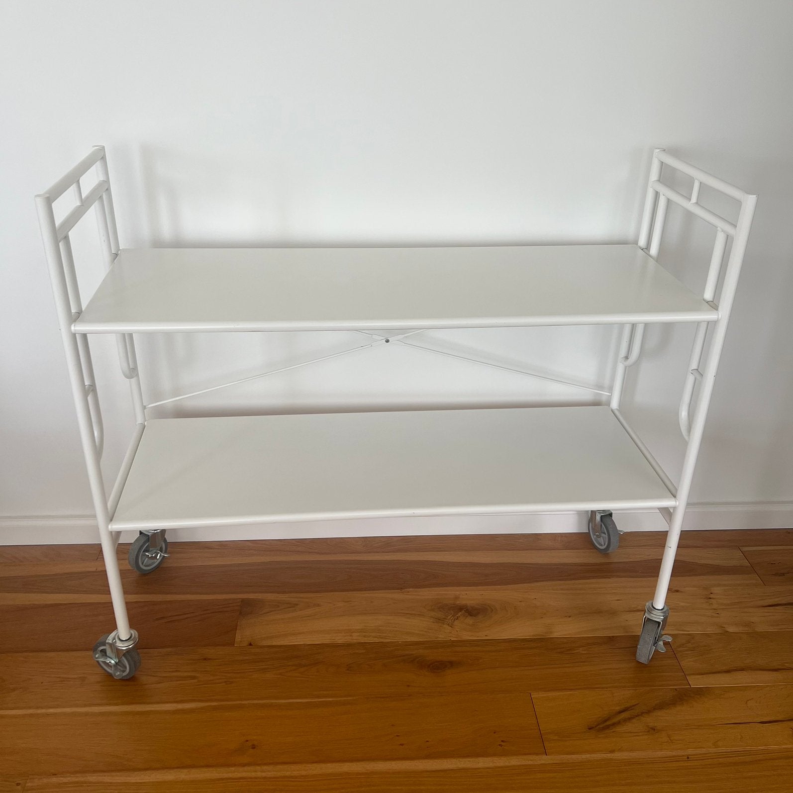 IKEA SAMMANKOPPLA roltafel trolley stelling op wieltjes wit, Huis en Inrichting, Ophalen, Gebruikt