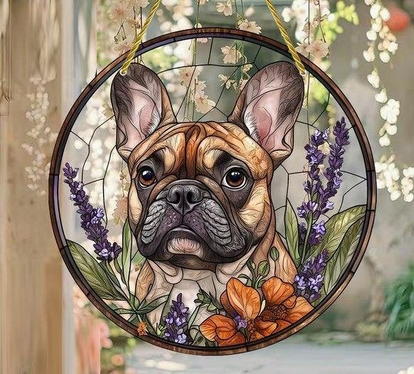 Raamhanger franse bulldog, Verzenden, Meerkleurig, Nieuw, Kunststof