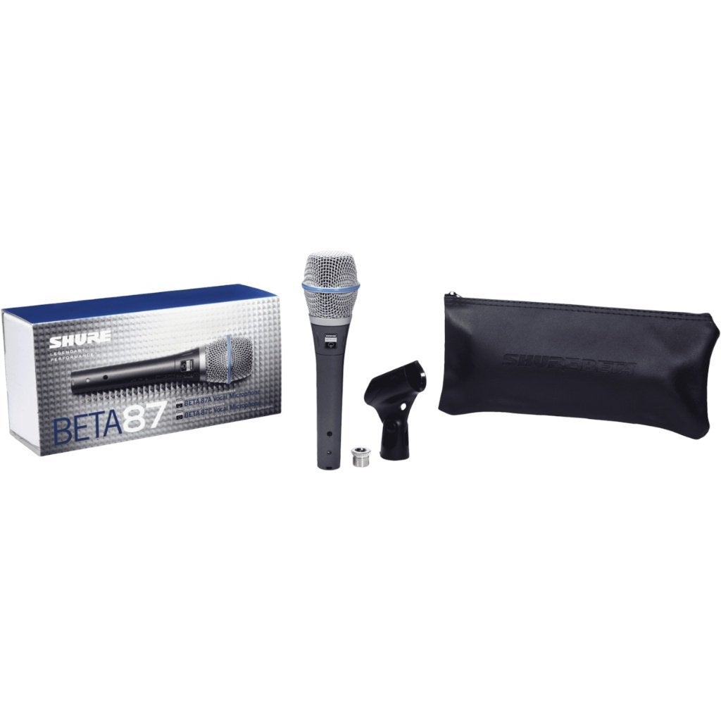 Nieuwe Shure Beta 87A condensator zangmicrofoon, Ophalen of Verzenden, Nieuw, Complete set