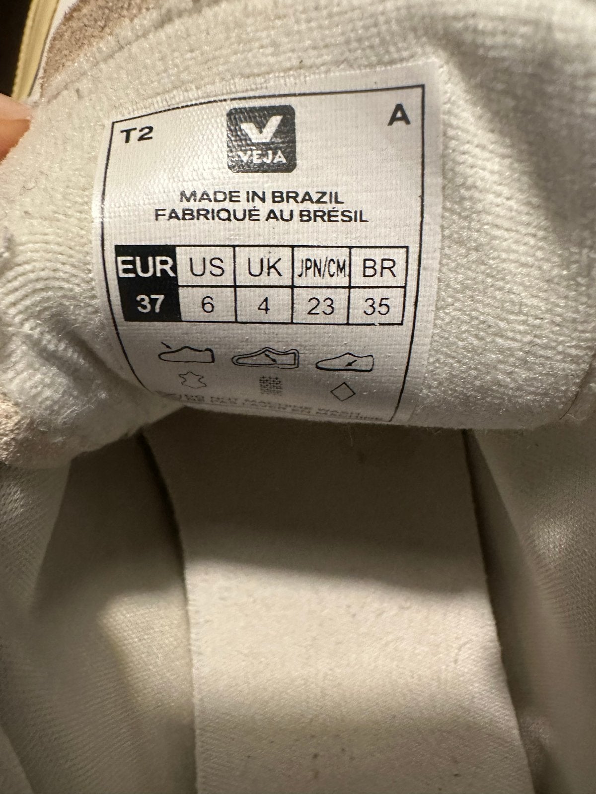 Witte Veja sneakers maat 37, Ophalen of Verzenden, Gedragen, Wit, Sneakers of Gympen