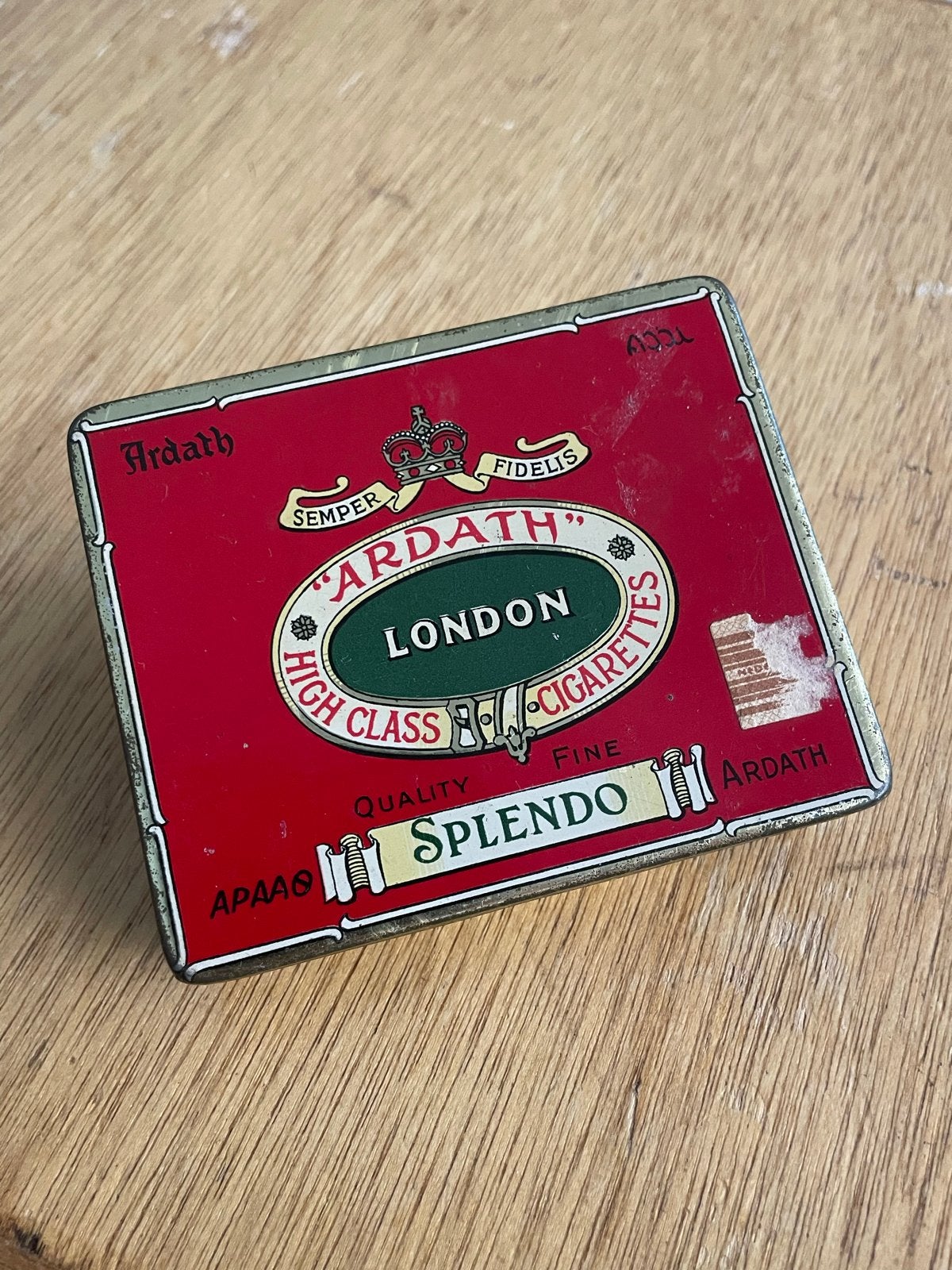 Vintage Ardath Splendo Sigarettenblikje - London, Ophalen of Verzenden, Gebruikt, Overige, Overige merken
