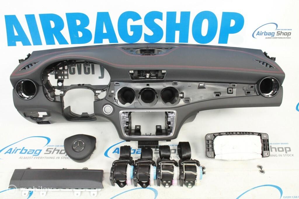 Airbag set - Dashboard AMG leer Mercedes CLA facelift, Gebruikt, Ophalen of Verzenden