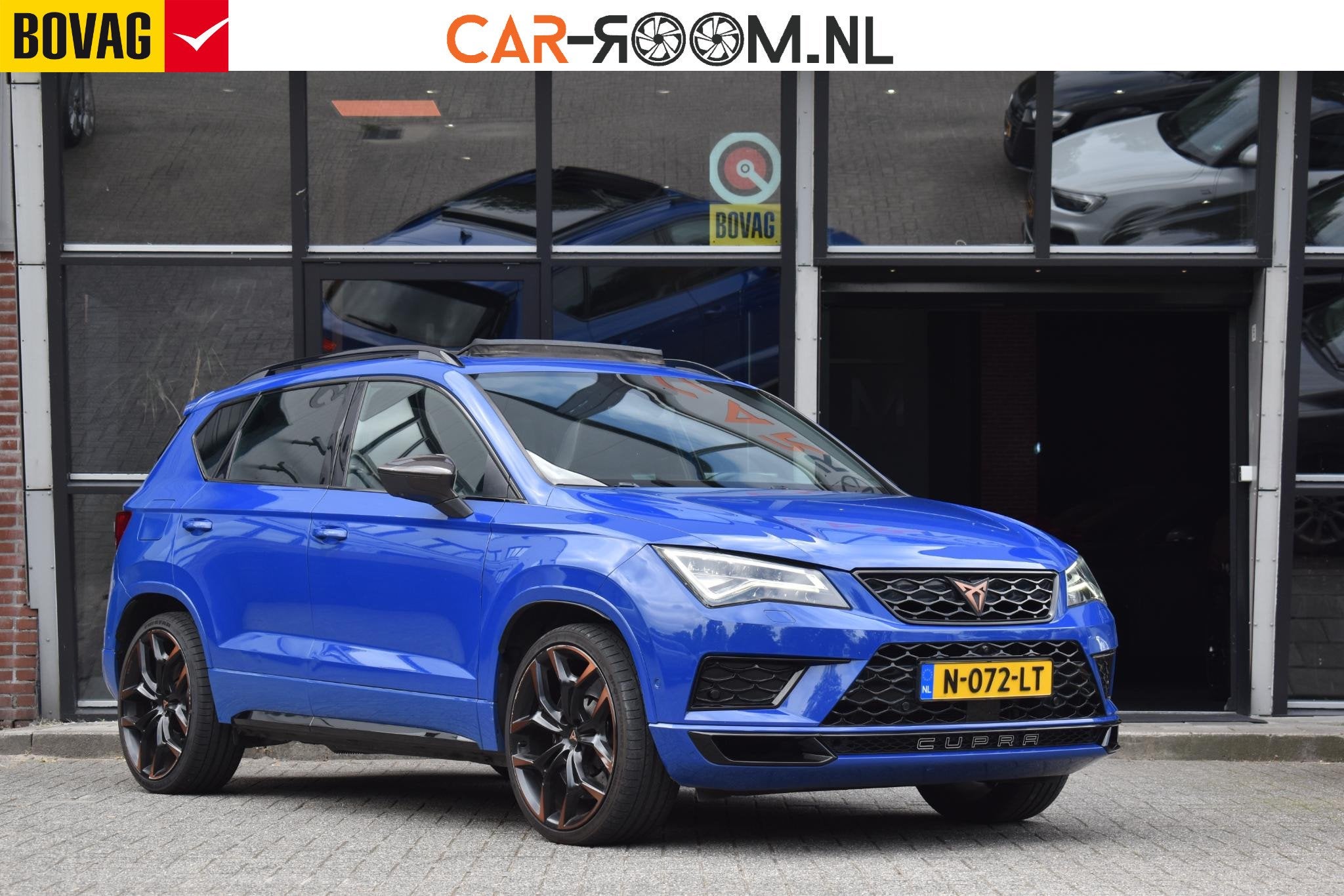 CUPRA Ateca 2.0 TSI 4DRIVE Pano Akra Limited Ed Lane ACC 360, Auto's, Automaat, Gebruikt, 4 cilinders, Blauw