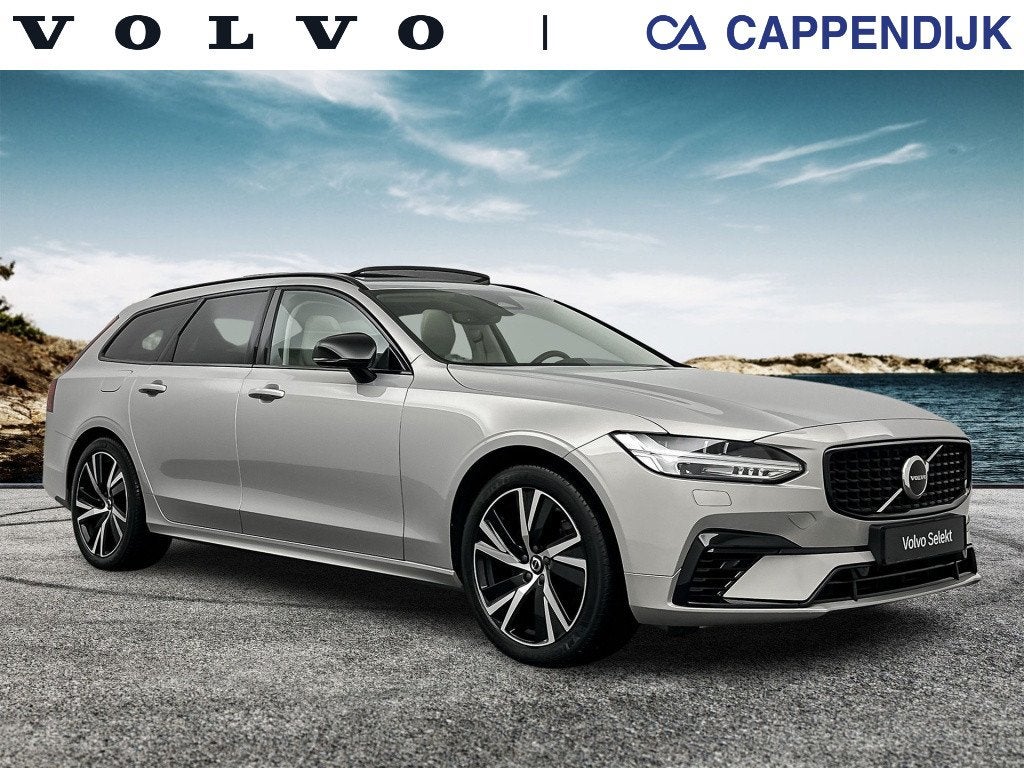 Volvo V90 T6 398PK Recharge Plus Dark| Pano| Adap.Cruise| Ca, Vierwielaandrijving, Hybride Elektrisch/Benzine, 2075 kg, 125 km/l