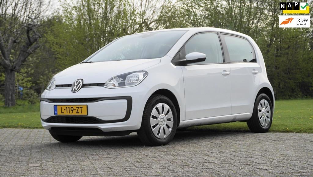Volkswagen Up! 1.0 BMT 5 drs Airco blue tooth, Stof, Gebruikt, 4 stoelen, Origineel Nederlands