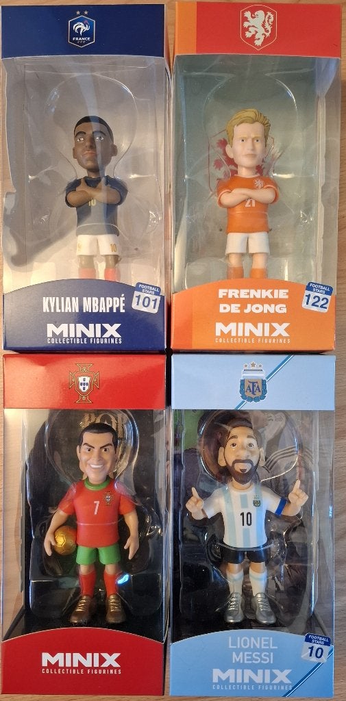 Voetbal - Figuren - De Jong- Ronaldo- Messi- Mbappe- NIEUW, Verzenden, Nieuw, Buitenlandse clubs, Beeldje of Poppetje