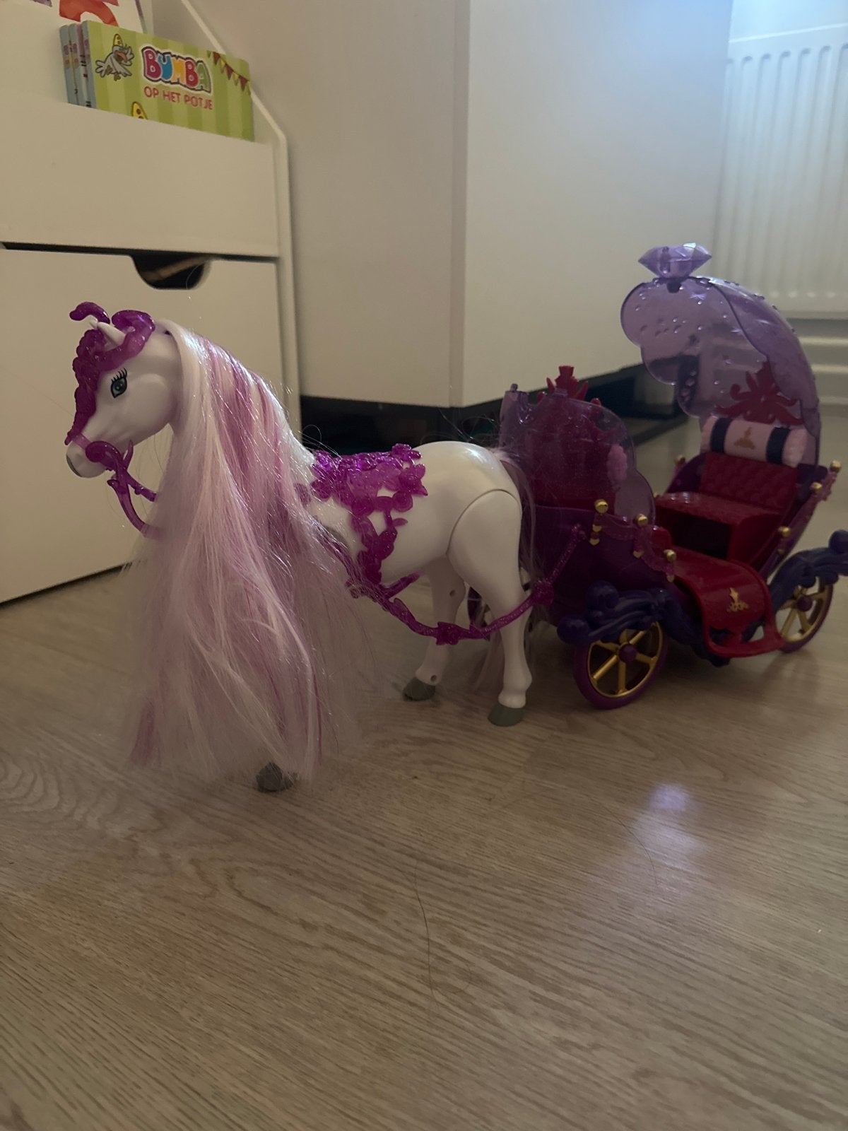 Prinsessenpaard met koets - Speelgoed, Ophalen, Zo goed als nieuw, Meisje