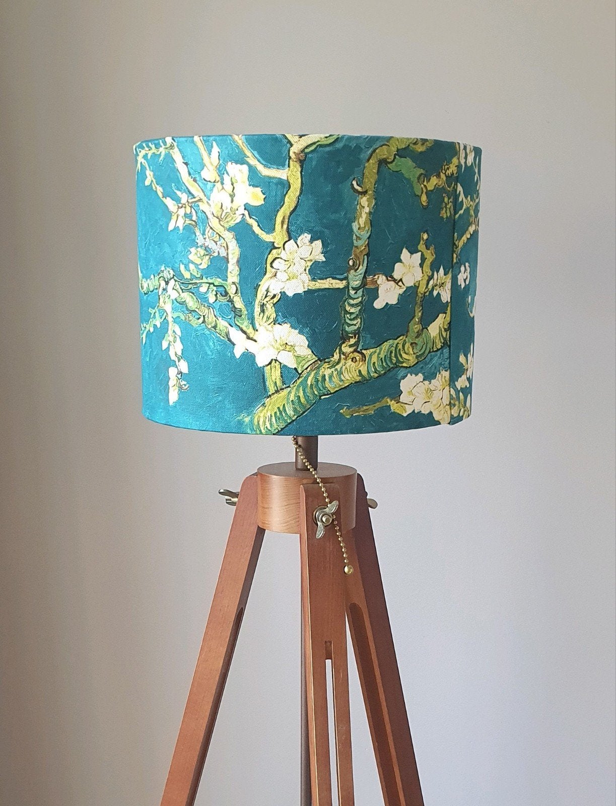Nieuwe handgemaakte lampenkap Amandelbloesem, 25x19,5 cm, Ophalen of Verzenden, Nieuw, Rond, 25 cm