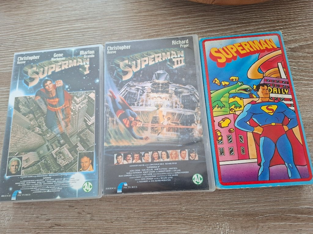 Superman VHS videobanden, Cd's en Dvd's, VHS | Film, Nederlands ondertiteld, Alle leeftijden, Ophalen of Verzenden, Zo goed als nieuw